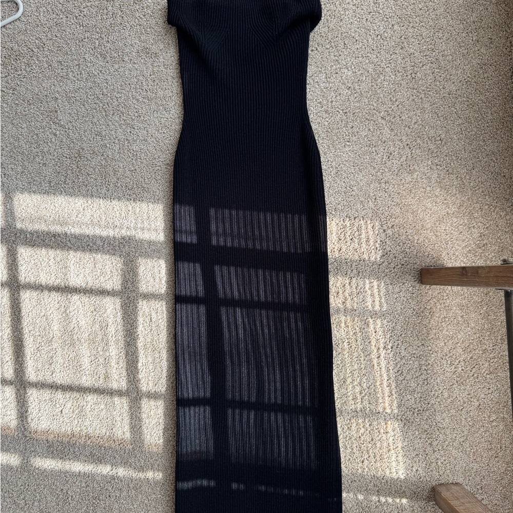 KHAITE BRAND NEW, WITH TAGS Elegant Black Ribbed Dress